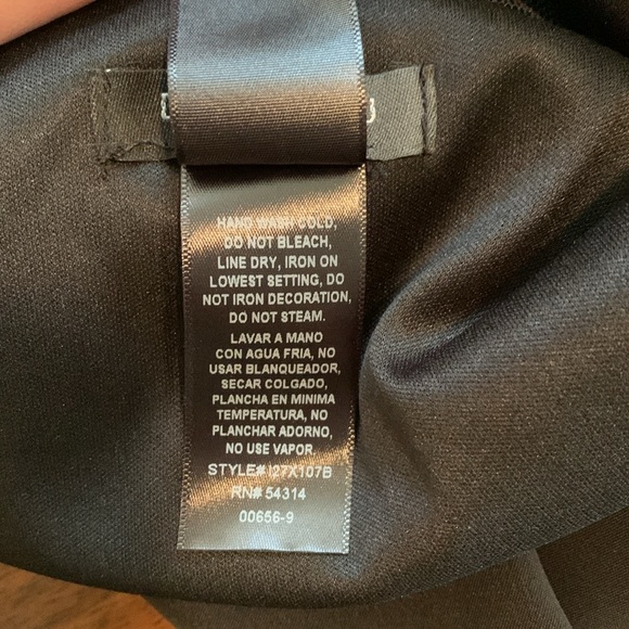 Bisou Bisou Michele Bohbot Black Mini Bodycon Semi Sheer Butterfly Sequins Sz 14 - Picture 7 of 11